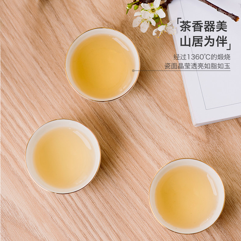 Make in jingdezhen tea cups checking ceramic sample tea cup built lamp that individual household kung fu tea set small tea cups