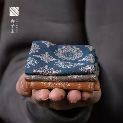 Nongzi Li tea set accessories thickened absorbent tea towel Zen coaster fabric Tea ceremony zero with tea making tools Tea mat cloth