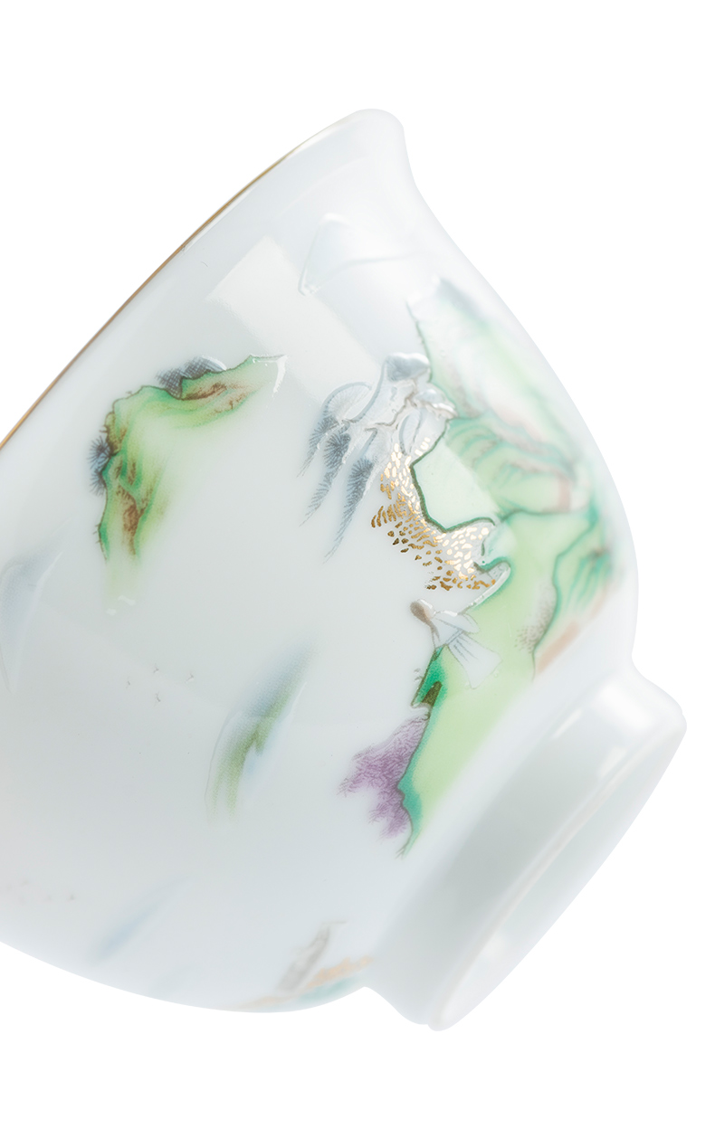 Built in child lamp cup single jingdezhen ceramic bowl kung fu home large master cup single cup tea cup