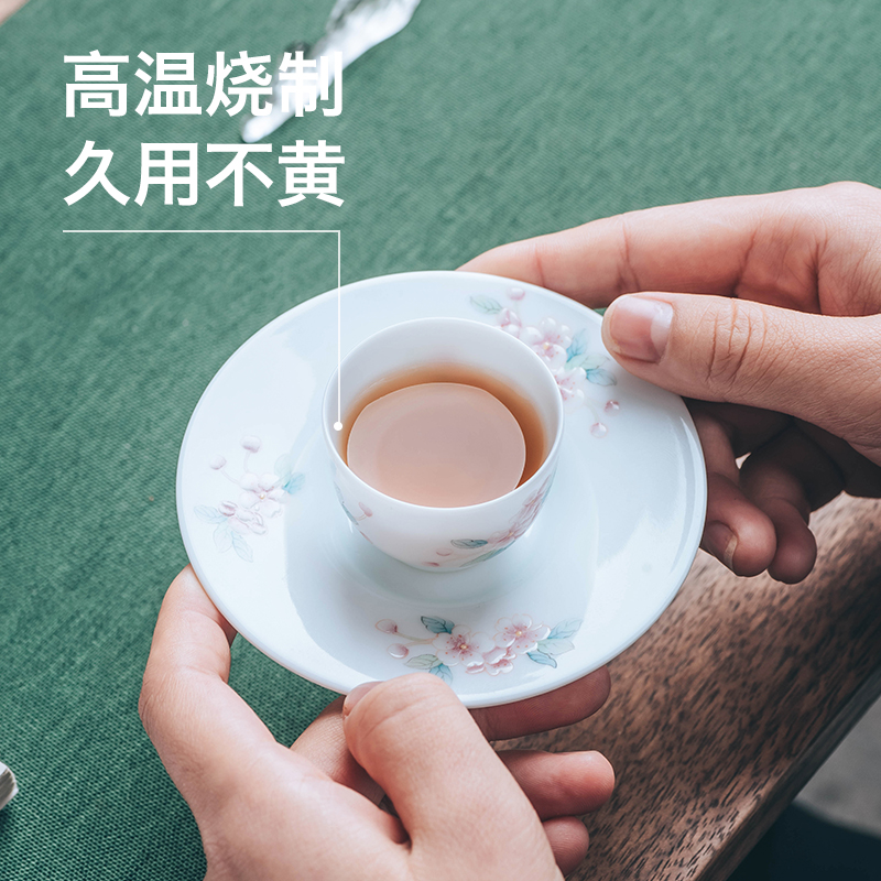 Get in kung fu tea cup jingdezhen ceramics cup full manual hand - made haitang koubei masters cup