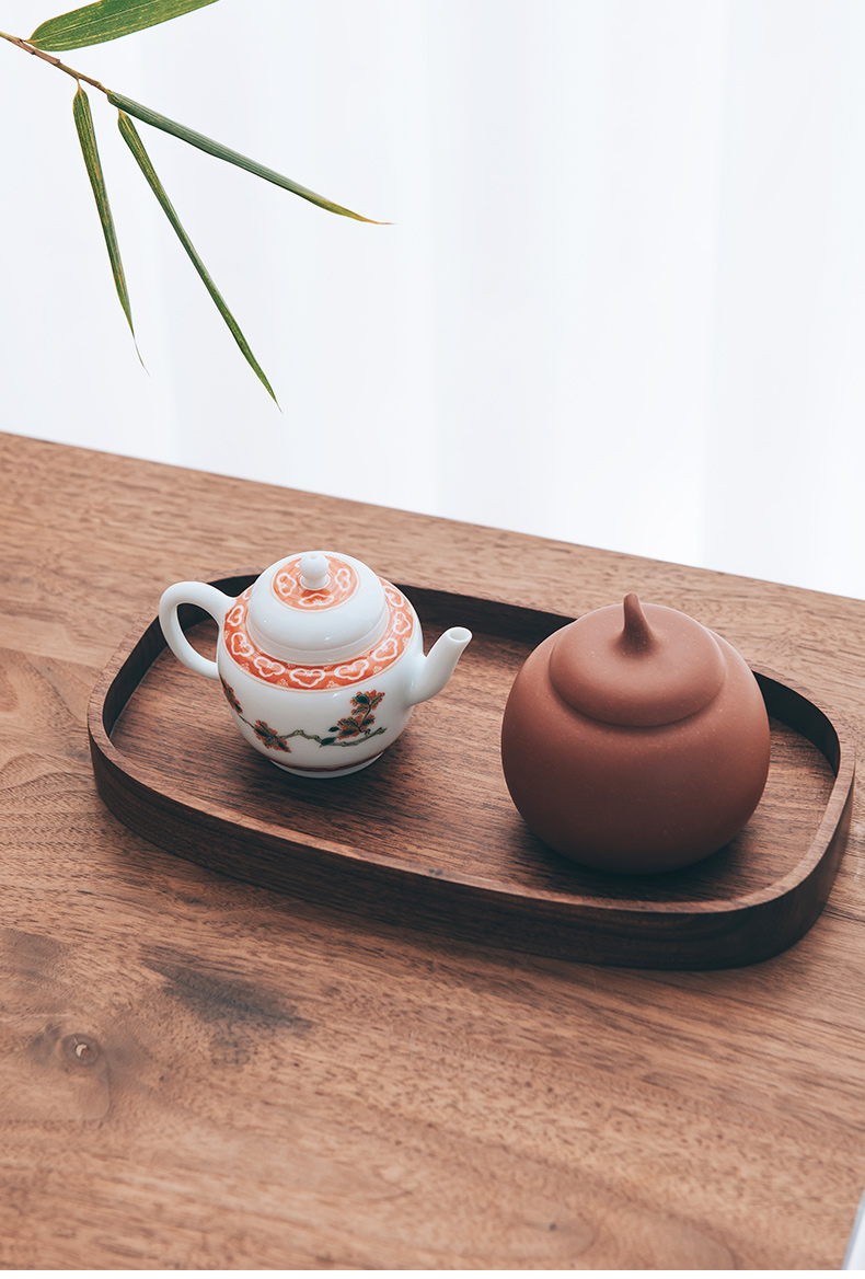 Made in jingdezhen tea accessories and hot water cup saucer contracted walnut tea tea tray cup mat