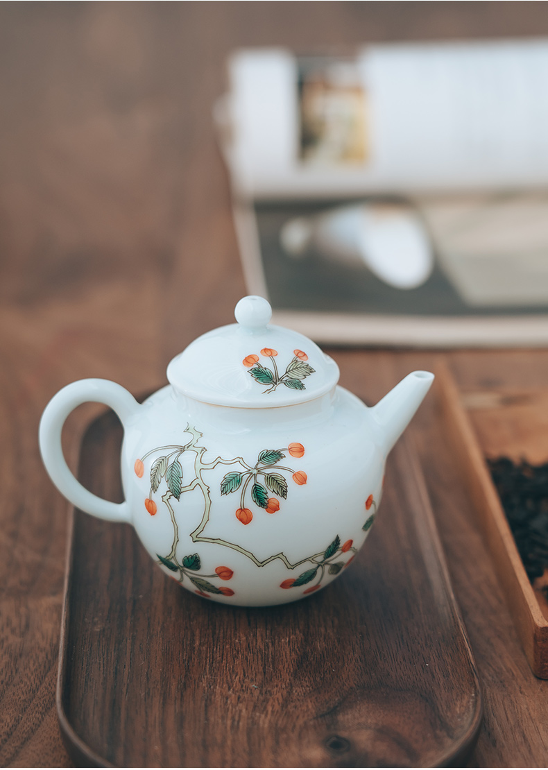 Get son little teapot one make tea with jingdezhen ceramic teapot suit with a single violet arenaceous cooking pot