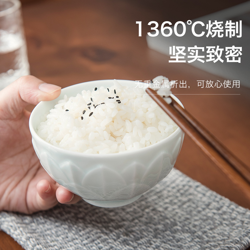 Made in jingdezhen domestic rice bowls ceramic tableware for a single job dishes suit small dishes soup bowl