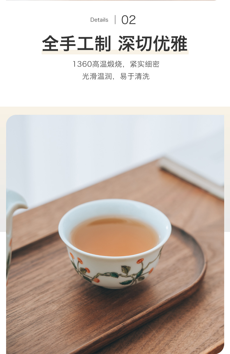 Made in jingdezhen pure manual kung fu tea cups of household ceramics large master cup white porcelain tea cups