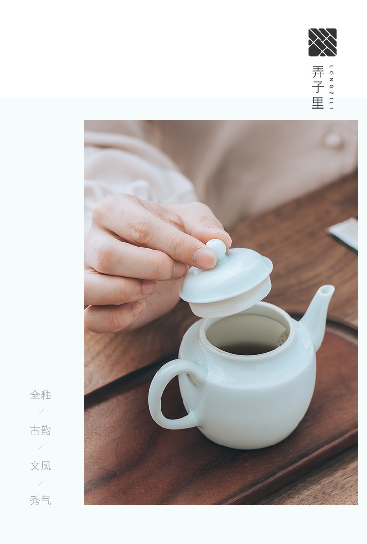 All made in jingdezhen glaze palace DengHu pure manual contracted large teapot ultimately responds kungfu tea set the teapot