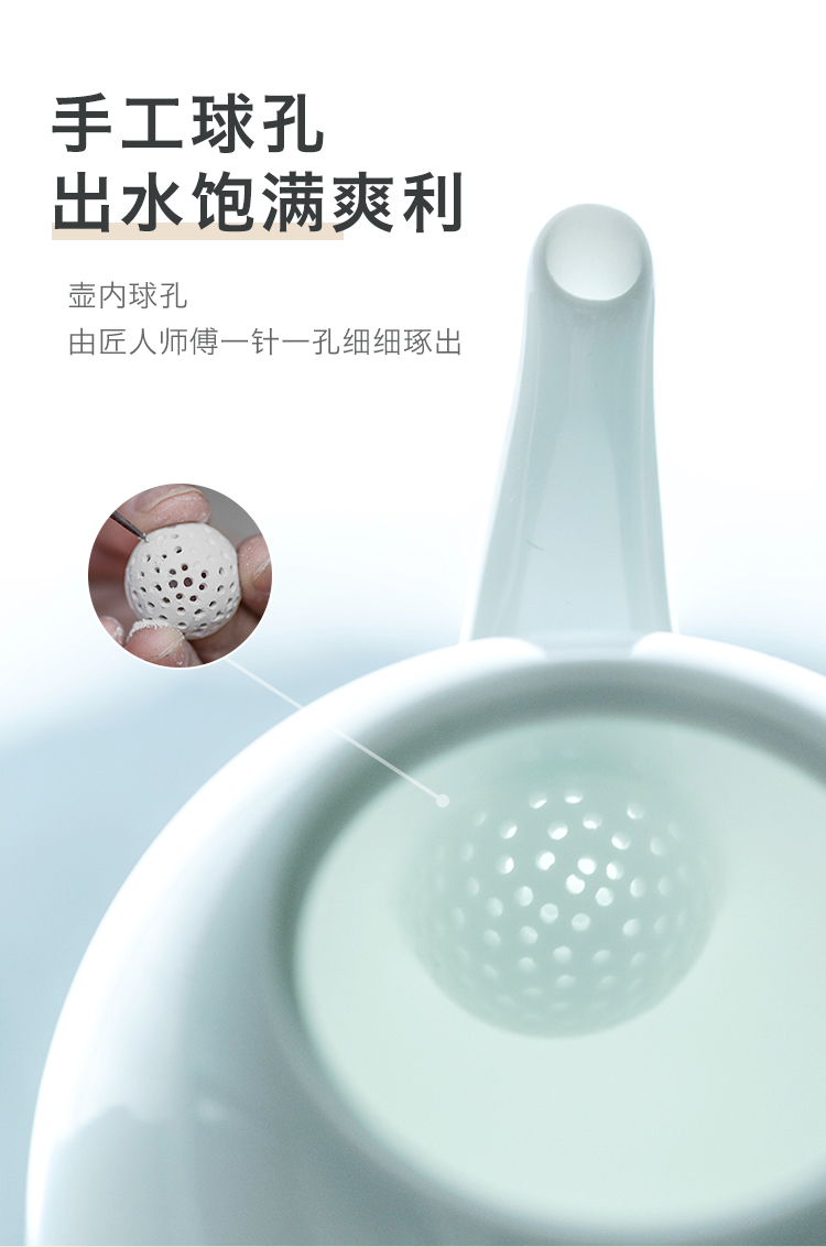 Get in high - temperature white porcelain beauty shoulder 106 clay pot analyzes 6 suit 170 ml