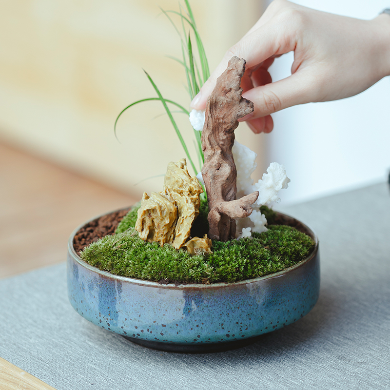 Furnishing articles made in jingdezhen flower arranging Chinese kung fu tea sets accessories, household ceramic flower implement scissors gift box