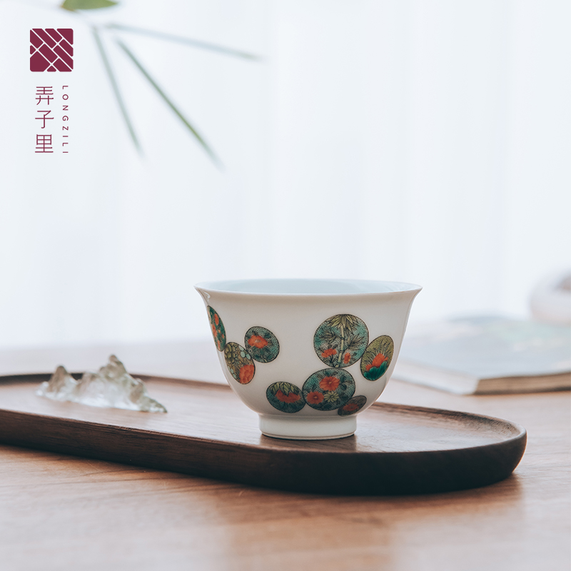 Made in jingdezhen ceramic masters cup sample tea cup household pure manual ancient color hand - Made cup single CPU kung fu tea cups