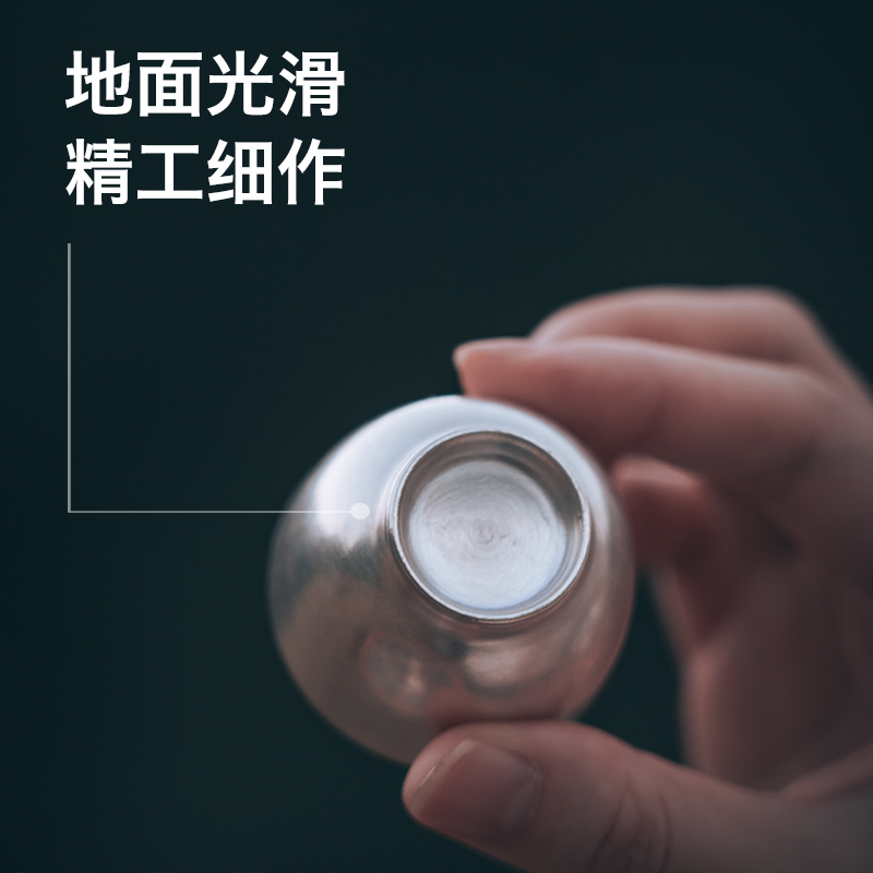 Made in jingdezhen masters cup pure manual contracted sterling silver inside and outside a keller sample tea cup kung fu tea cup