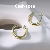 Серьги-кольца Ceelysees из серебра 925 пробы, легкие роскошные новые серьги в горячем стиле 2025 года, женские высококачественные серьги