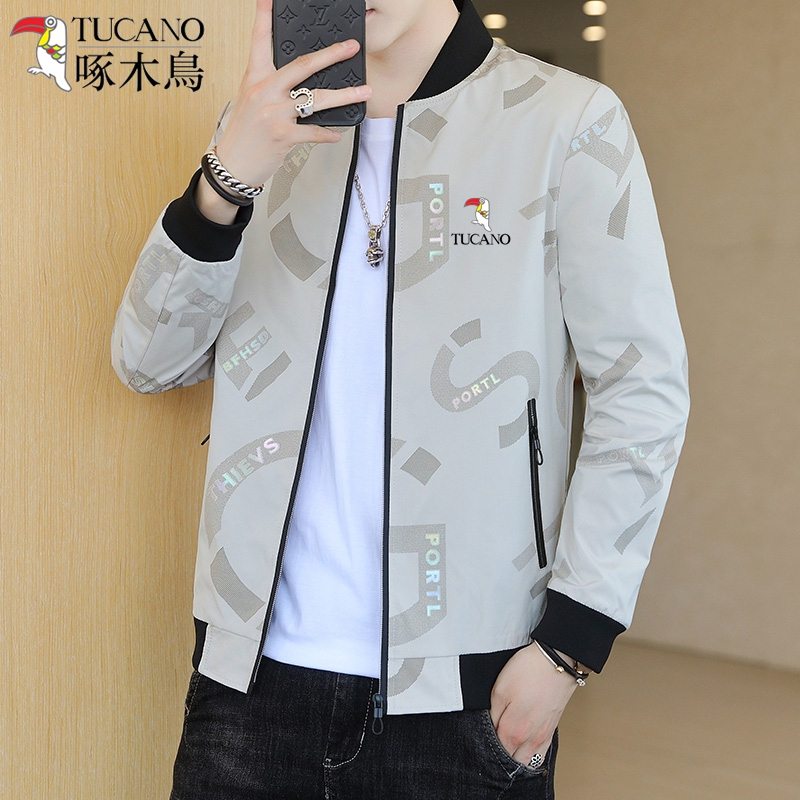 Woodpecker 2024 Autumn New Jacket Trendy Slim Casual Jacket Baseball Uniform Coat Autumn and Winter Versatile