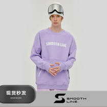 Smooth Line ski sweatshirt purple single and double board breathable windproof and cold-proof same style for men and women