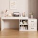 Computer Desk, Home Double Desk, Bookshelf Integrated Desk, Office Desk, Corner Writing Desk, Small Apartment Bedroom Dressing Table