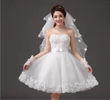 Новая слоновая длина колена Леди девочка Fairy Wedding Bridal D