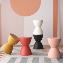 Plastic stool INS side table creative design hourglass beds