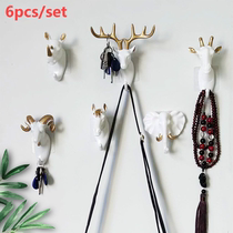 6pcs set Organizers Storage Wall Coat Rack Animal Hanging Ho