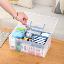 Medicine Box Home Stocked Medicine Transparent Containing Box First Aid Kit Medication Sub-G Medical Box Home Drug Intake Box