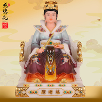 Linshui Lady Chen Jinggu white marble statue ornaments three ladies statue Chen Lilin Buddha statue home ornaments