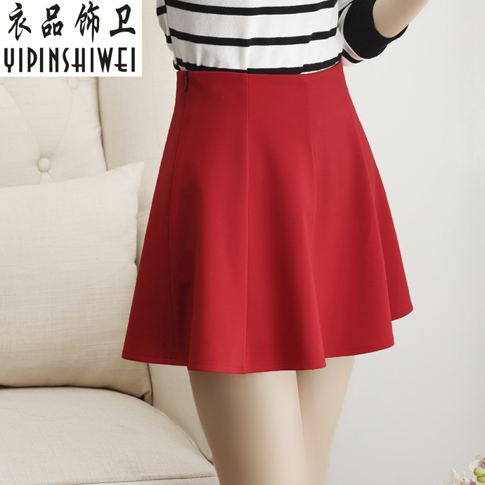 Fall New High Waist Red Half Body Dress Short Skirt Anti Walking Light Skirt Dresses Dress A Dress Pants Fluffy Skirt Half Skirt-Taobao