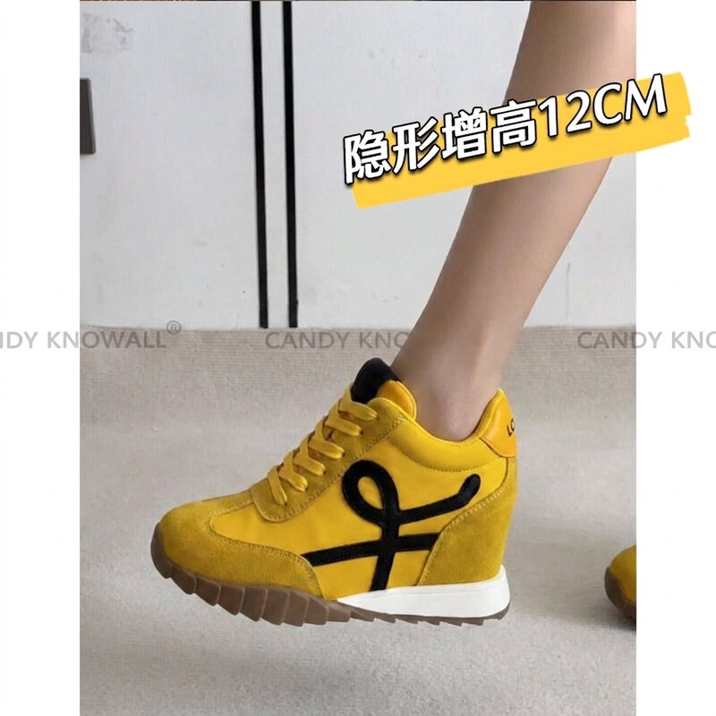 Lace-Up Forrest Gump Sneakers 2026 Summer New Style Invisible Height-Increasing Women's 12cm Thick-Soled Shoes for Short People