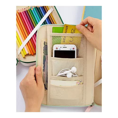 Вместительный и большой свежий универсальный пенал для школьников, портативная сумка-органайзер для путешествий с молнией, мультяшная высокая барсетка, Южная Корея, подходит для студента, планировщик