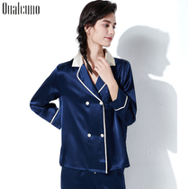 qualcuno heavy lbs real silk pyjamas women spring summer long sleeves long pants sauna silk house conserved two suits autumn