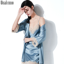 2022 New Sexy Real Silk Sleepwear Womens Summer Harnesses Sleeping Dresses Sleeping Robes Suit Thin sayings Silk Home Silk Home Clothes