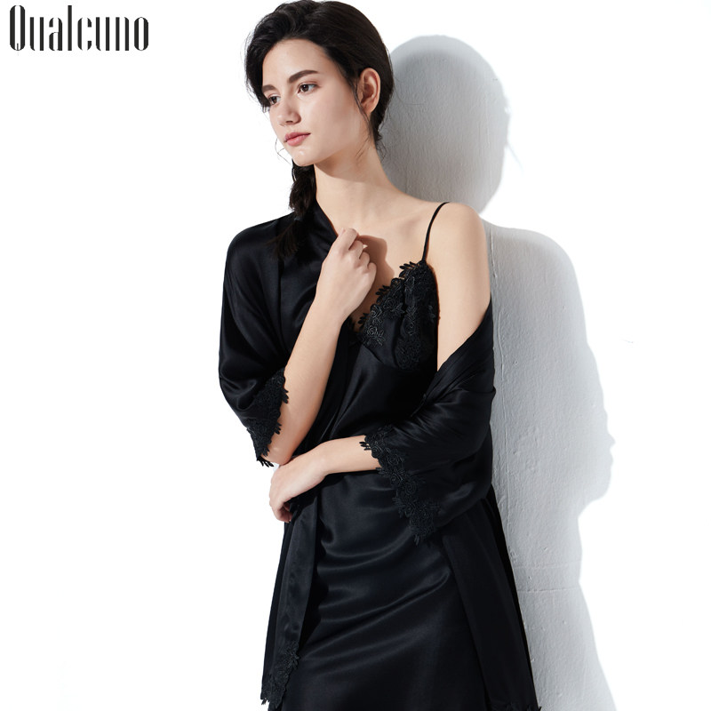 2021 New Sexy Real Silk Sleepwear Women's Summer Harnesses Sleeping Dresses Sleeping Robes Suit Thin Sauna Silk Home Clothes