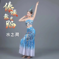 Dai Ethnic Spirit Dance Performance Costume Peacock Dance Suit Female Adult Performance Wear Bright Sheet Fish Tail Dress National Dance