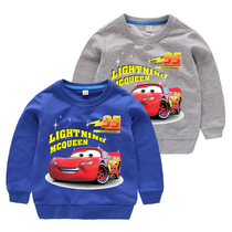 Cars Sweatshirt Cotton Boy Sweatshirt Child Lightning McQuee