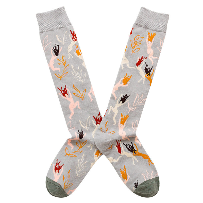 Носки medium and high tube calf and knee socks french ins style re Aishang