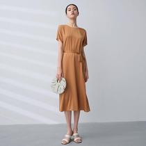 Light luxury dress for women 2023 new summer style fashionable design simple French short-sleeved bottoming skirt