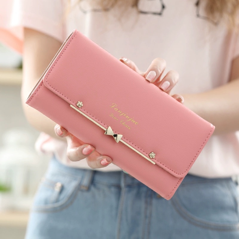 Woodpecker Long Women's Wallet New Style Student Fresh Money Clip Japanese and Korean Versatile Personality Clutch Bag Large Capacity Leather