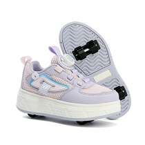Girls Heelys four-wheel summer 2024 new retractable invisible roller skates childrens skates walking shoes