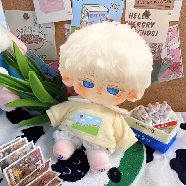 Cotton Doll Male Figure Gojo Satoru Attribute Starry Sky 20cm with Skeleton Handsome Plush Toy Doll Birthday Gift