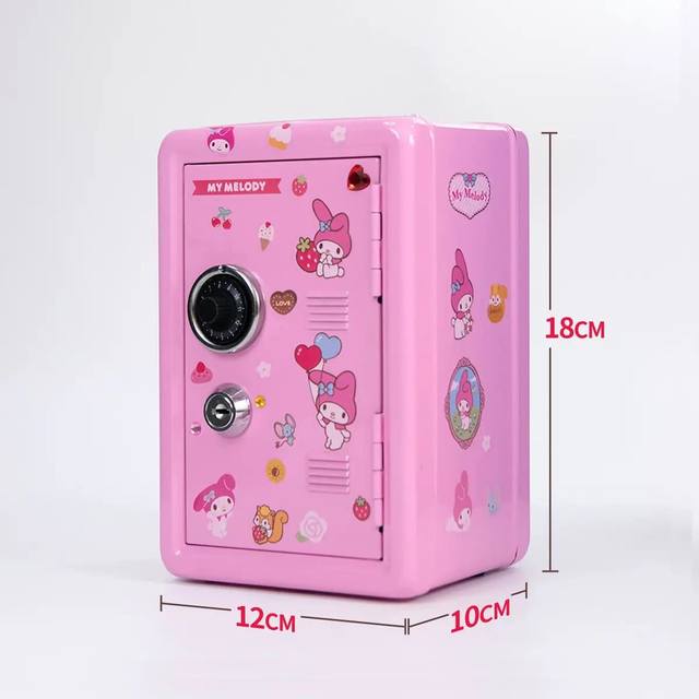 Kuromi Cartoon Piggy Bank 2025 New Model Girl's Password Safe Children's Home-Use Tinplate Internet Celebrity Savings Box