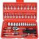 German Imported 46-Piece Tool Set 1/4 Small Flywheel Tool Set Small Ratchet Tool Socket Wrench for Car Repair