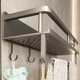 Wall-Mounted Bathroom Shelf with Holes for Washing and Storage, Luxury Wall-Mounted Toilet Rack