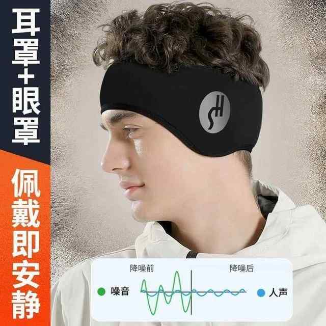 Soundproofing Device, Ear Muffs for Sleeping at Night to Prevent Noise, Special Ear Covers for Side Sleeping, Ear Noise-Cancelling Sleep Mask, Light-Blocking