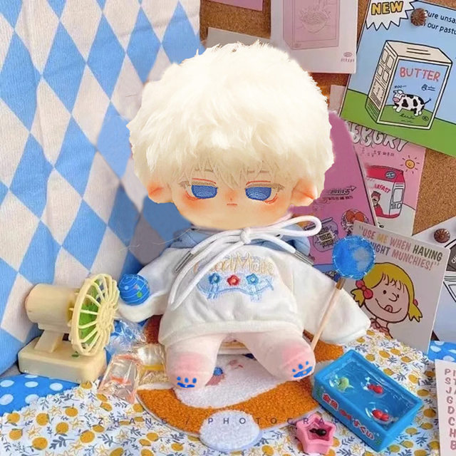 Cotton Doll Male Figure Gojo Satoru Attribute Starry Sky 20cm with Skeleton Handsome Plush Toy Doll Birthday Gift