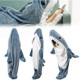 Shark Blanket Adult Cute Shark Blanket Hoodie Wearable Blanket Super Soft Flannel Sleeping Bag Anti-Kick Quilt