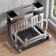 Stainless Steel Knife Holder Storage Rack Cutting Board Knife Chopstick Holder Cutting Board Pot Lid Integrated Multifunctional Kitchen Knife Storage Rack