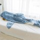 Shark Blanket Adult Cute Shark Blanket Hoodie Wearable Blanket Super Soft Flannel Sleeping Bag Anti-Kick Quilt