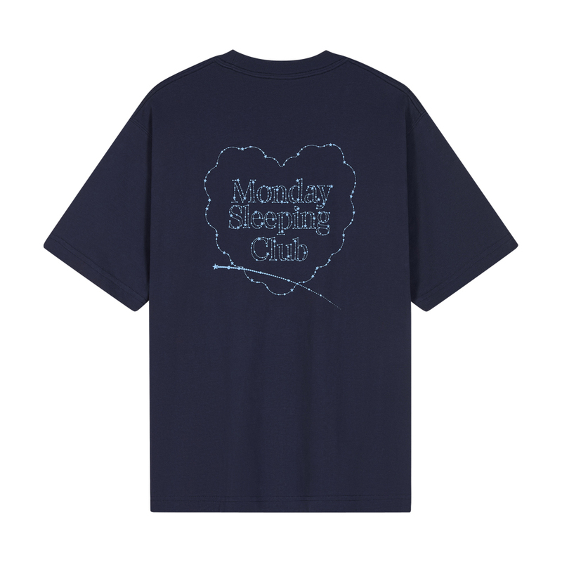 Mondaysleepingclub Monday Sleeping Club Dream Star Heart Print Short Sleeve T-Shirt