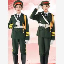 Childrens flag-raiser clothing drum team clothing national flag class honor guard flag hand primary school students national flag-raising clothing