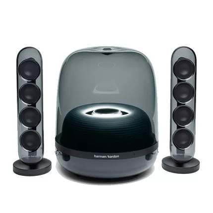 Глянцевый Harman Katon Aura Studio3 Crystal 4-го поколения беспроводная Bluetooth-колонка с тяжёлым сабвуфером барабанного типа