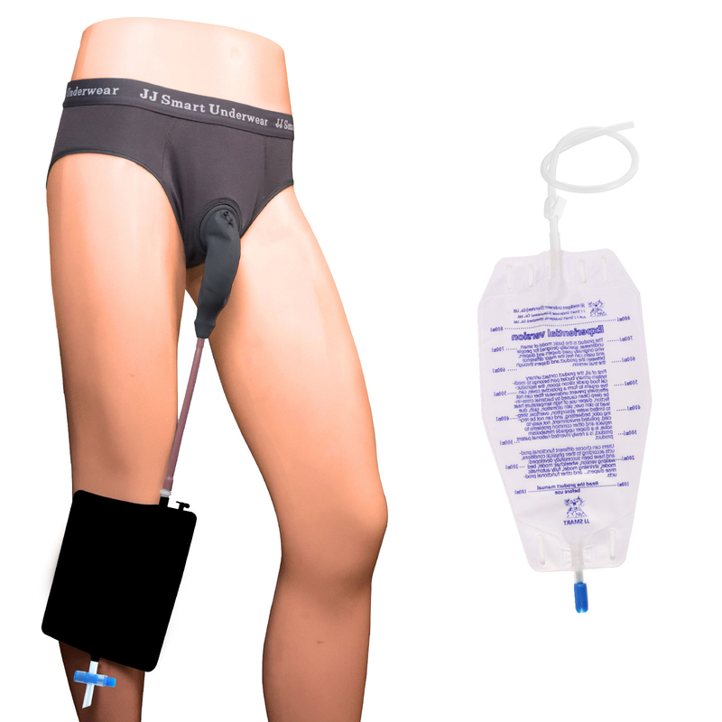 Jiji Men's Diaper Silicone Urinal, Suitable for Both Sitting and Standing, Leak-Proof and Anti-Reflux Design, Elderly Incontinence Pants