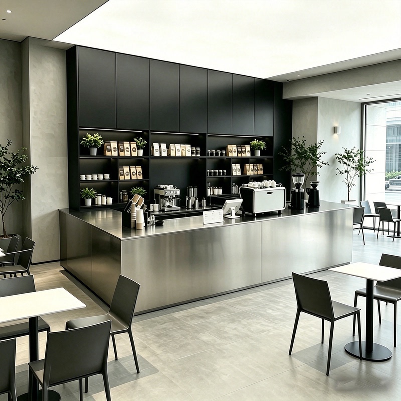 New Stainless Steel Bar Counter for Coffee Shops, Cash Registers, Restaurants, Gyms, Yoga Studios, Company Reception Desks New Stainless Steel Bar Counter for Coffee Shops, Cash Registers, Restaurants, Gyms, Yoga Studios, Company Reception Desks