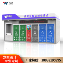 Smart garbage room classification room garbage station community sanitation finished product garbage cleaning house outdoor garbage room manufacturer