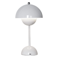 Ins danois bourgeon lampe de table style crème simple moderne blanc salle à manger chambre champignon lampe de chevet charge sans fil 383